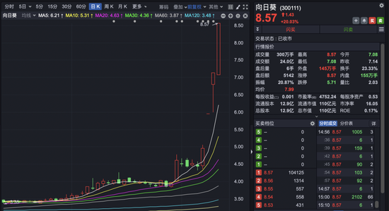 A股，两大板块全线爆发！300111，连续3天20%涨停！